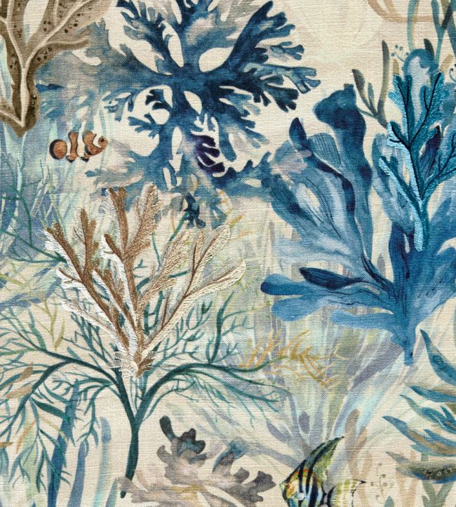 Oceana Fabric by Clarke & Clarke Denim
