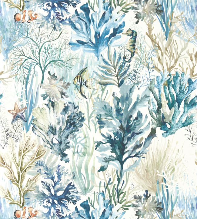 Oceana Wallpaper by Clarke & Clarke Denim