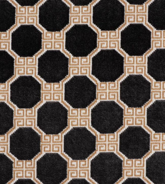Octavia Velvet Fabric by Schumacher Onyx