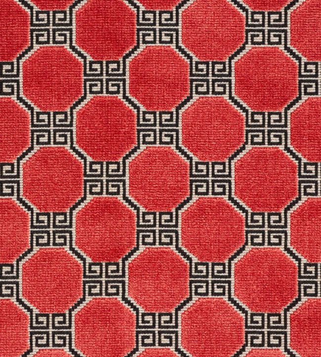 Octavia Velvet Fabric by Schumacher Ruby