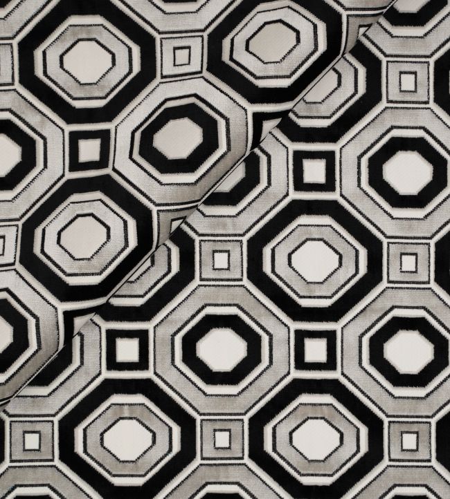 Octavian Velvet Fabric by Jim Thompson Onyx