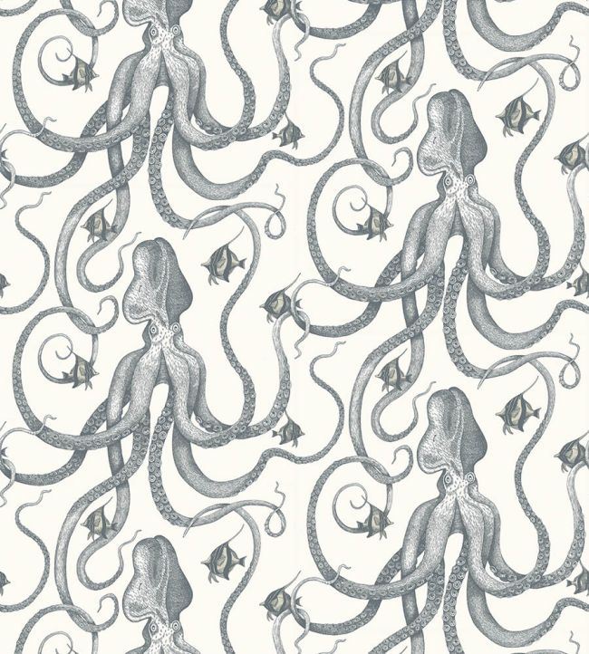 Octopoda Grand Wallpaper by Josephine Munsey Hilles White