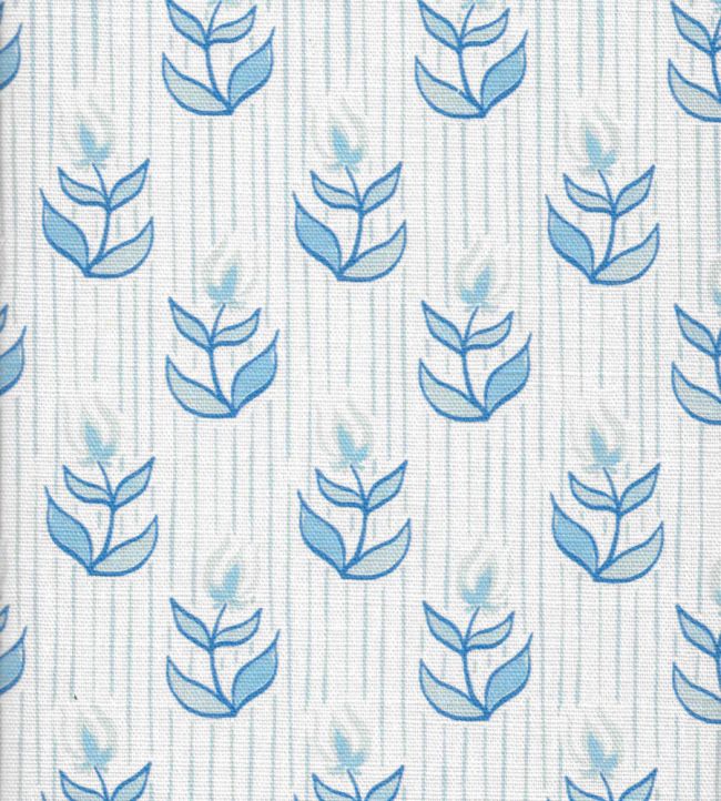 Odette Fabric by Kate Medlicott Ocean & Cloudy Blue