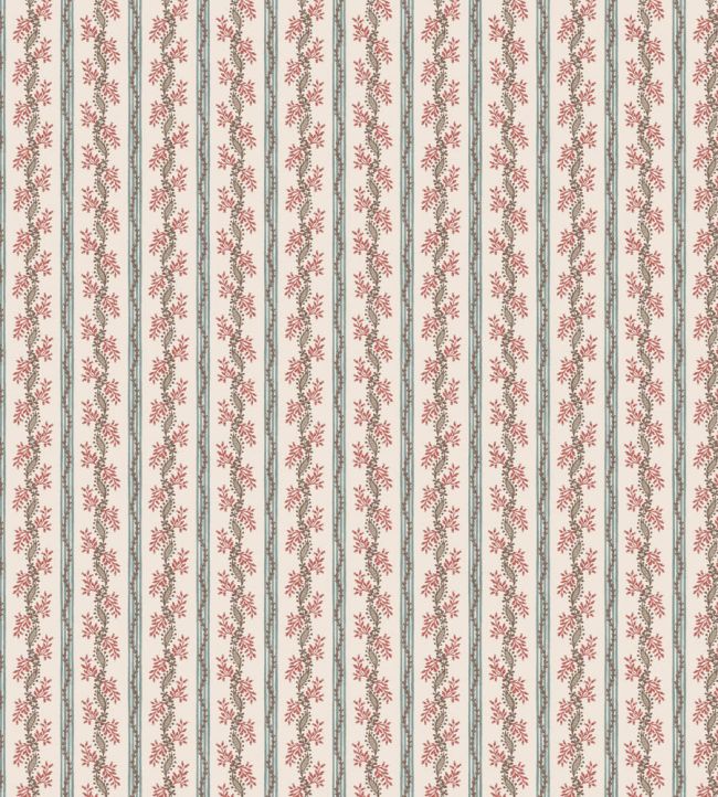 Odile Fabric by Nina Campbell Duck Egg/Red