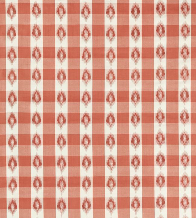 Odisha Check Fabric by Sanderson Coral