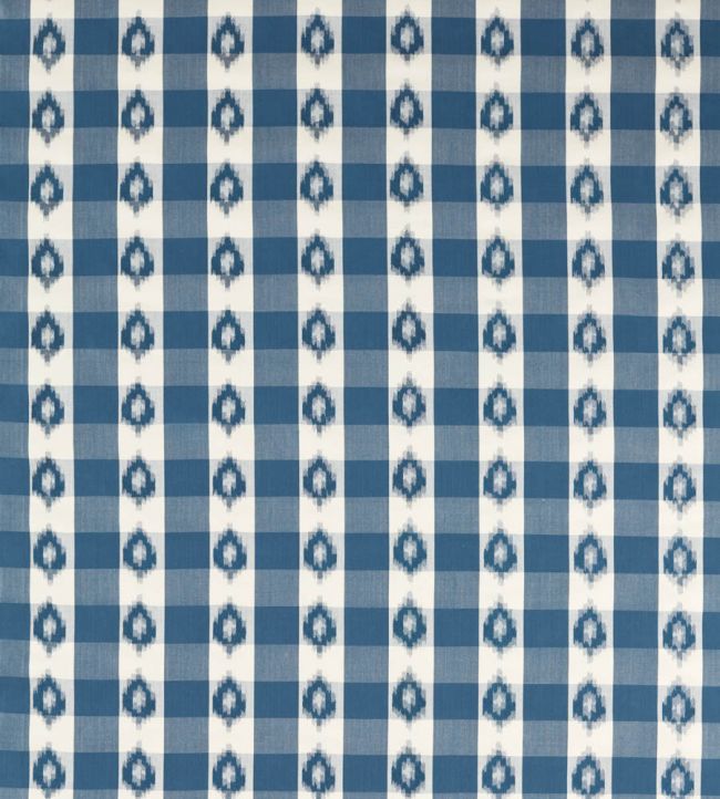 Odisha Check Fabric by Sanderson Indigo/Madder