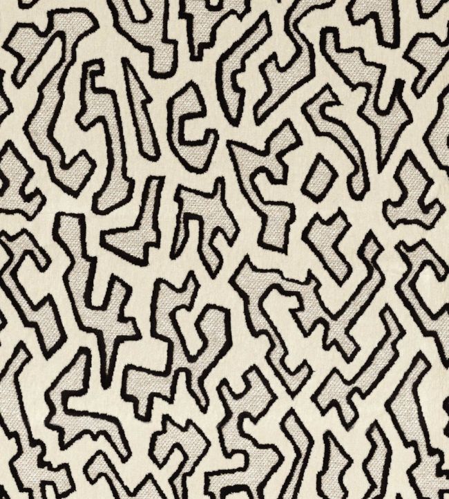 Odyssee Fabric by Camengo Black & White