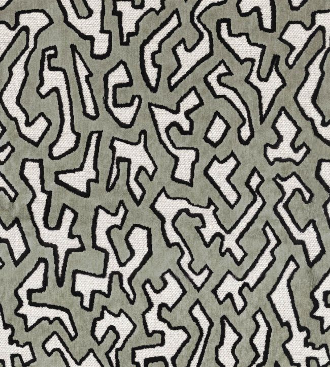 Odyssee Fabric by Camengo Vert De Gris