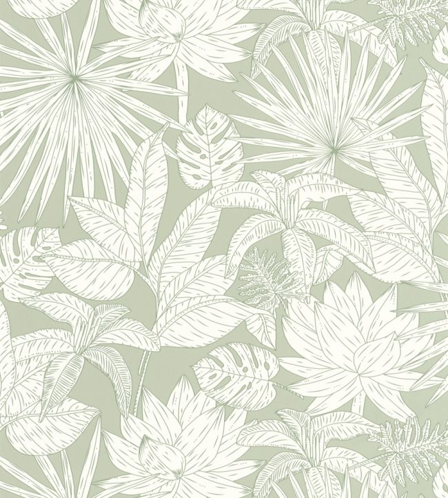 Odyssee Hawai Wallpaper by Caselio Vert Deau