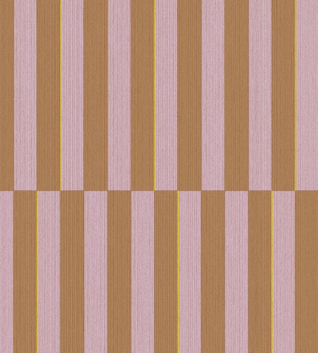 Offset Stripe Wallpaper by Eijffinger Pink/Brown