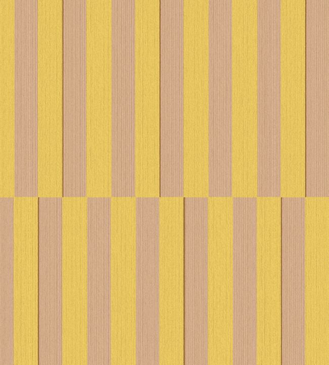 Offset Stripe Wallpaper by Eijffinger Yellow/Peach