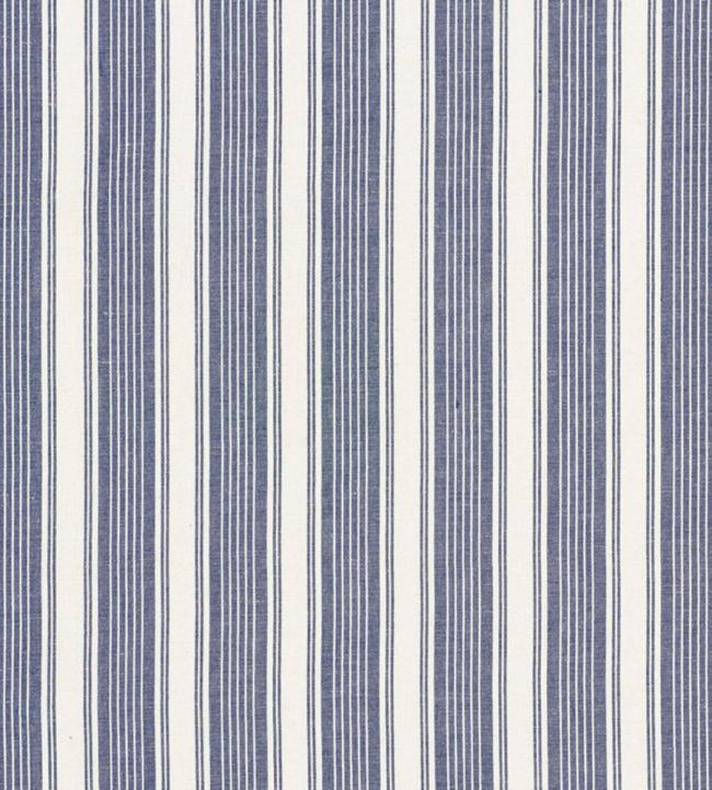 Ojai Stripe Fabric by Schumacher Indigo