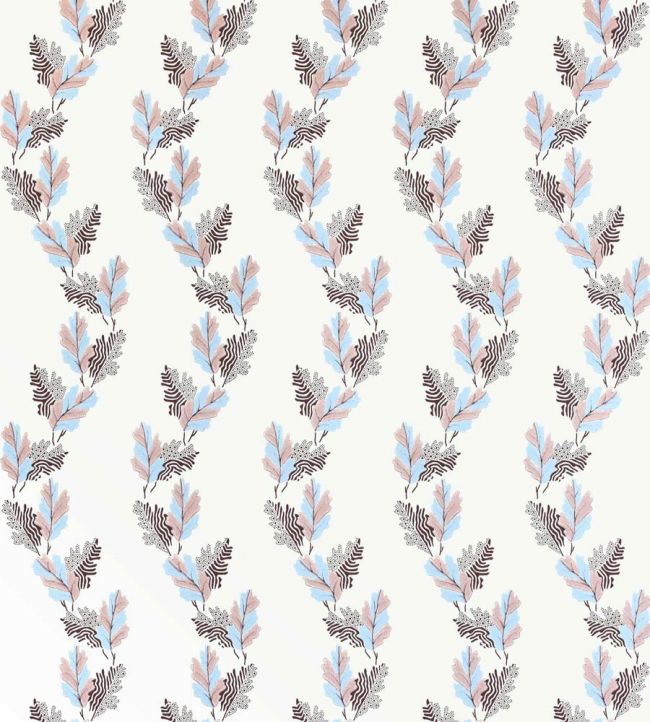 Old Oak 1800 Wallpaper by CommonRoom Sky Blue, Puce