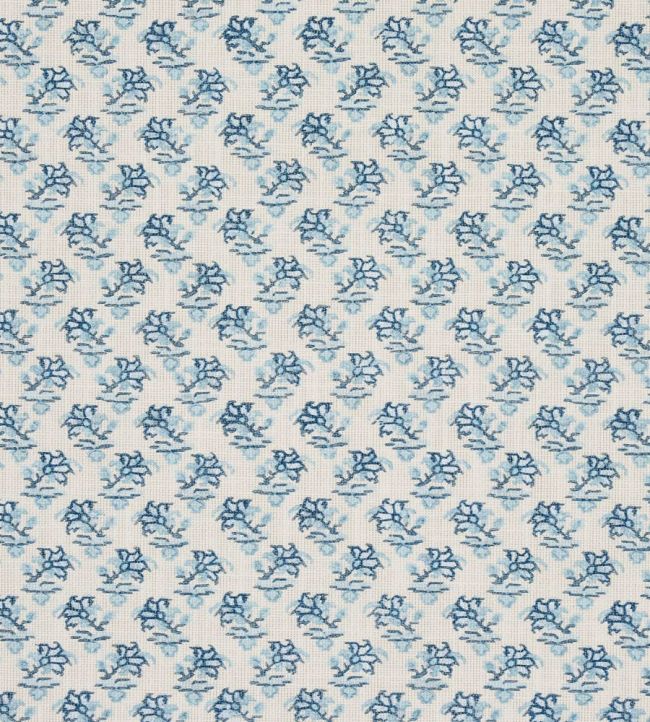 Oleander Indoor/Outdoor Fabric by Schumacher Indigo