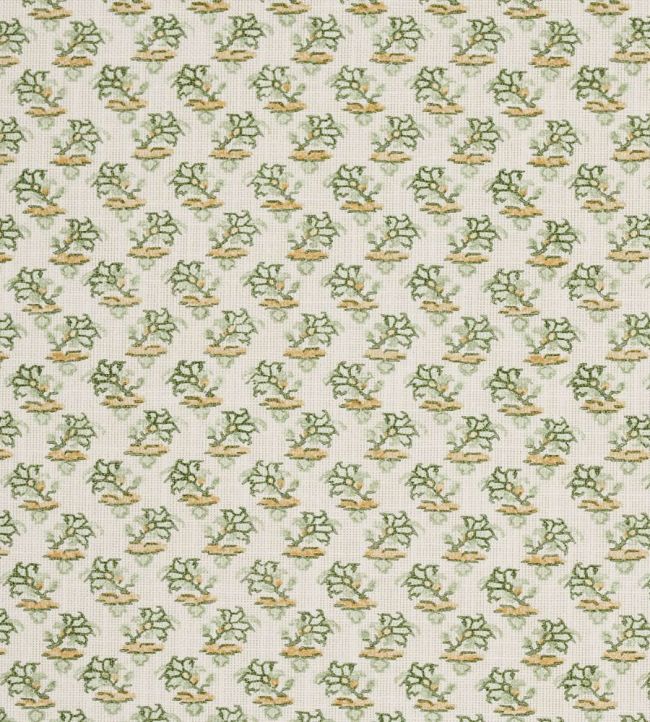Oleander Indoor/Outdoor Fabric by Schumacher Leaf Green
