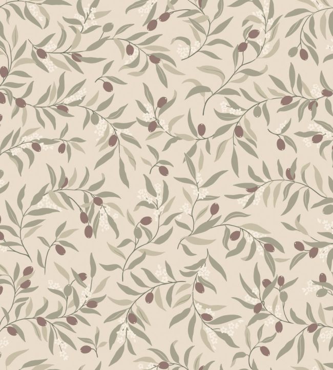 Olivia Wallpaper by Sandberg Burgundy