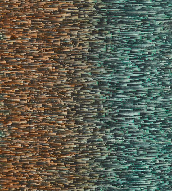 Ombre Wallpaper by Clarke & Clarke Teal/Spice