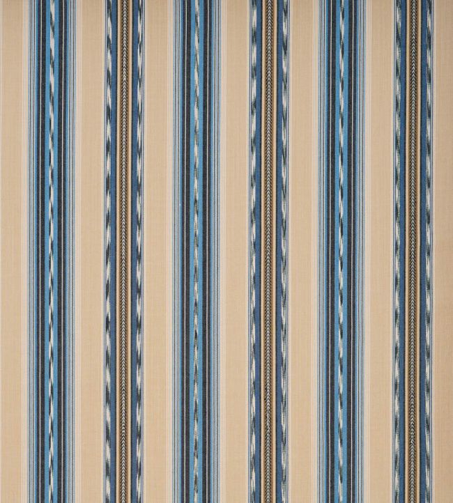 Ombrone Fabric by Osborne & Little Ecru/Indigo/Cornflower
