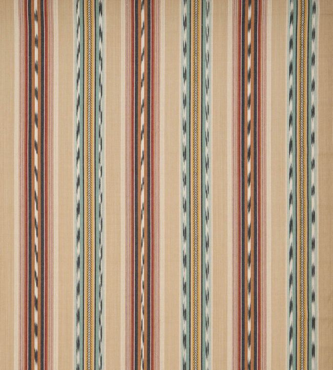 Ombrone Fabric by Osborne & Little Linen/Copper/Aqua