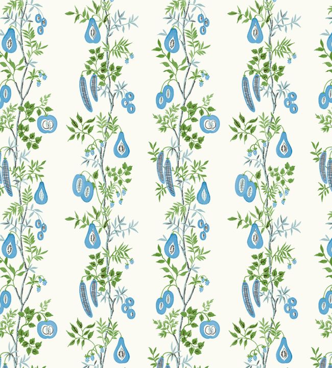 On The Vine Fabric by Scion Cornflower/Kelly Green