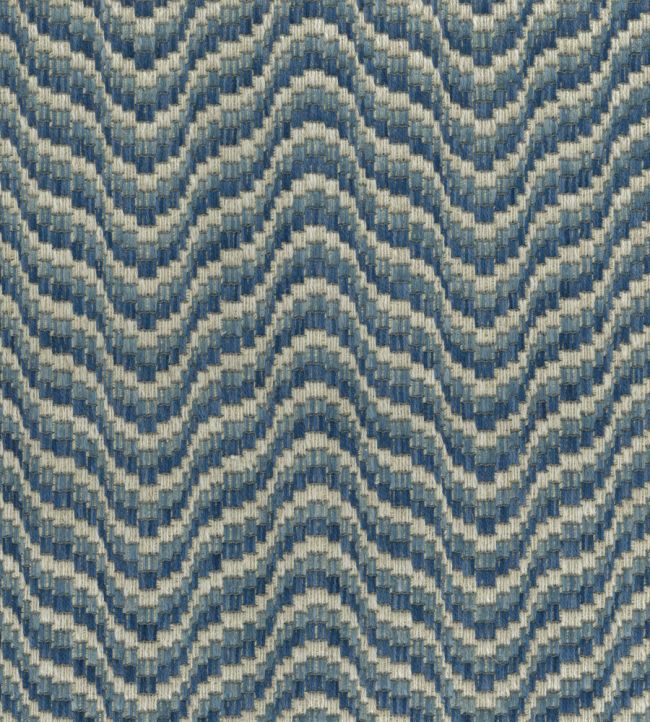 Ondoso Fabric by Nina Campbell Blue