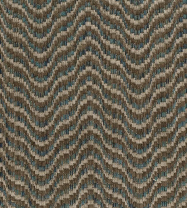 Ondoso Fabric by Nina Campbell Lagoon/Chocolate