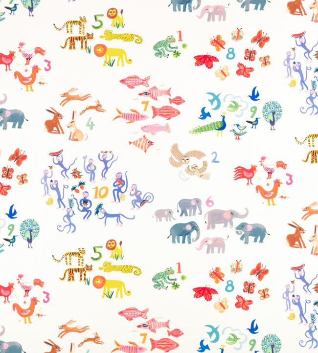 One Two Three Fabric by Villa Nova Blue
