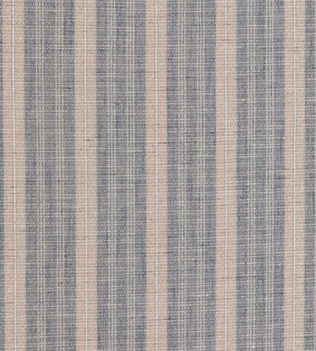 Opal Stripe Fabric by Ian Mankin Bluestone / Powder