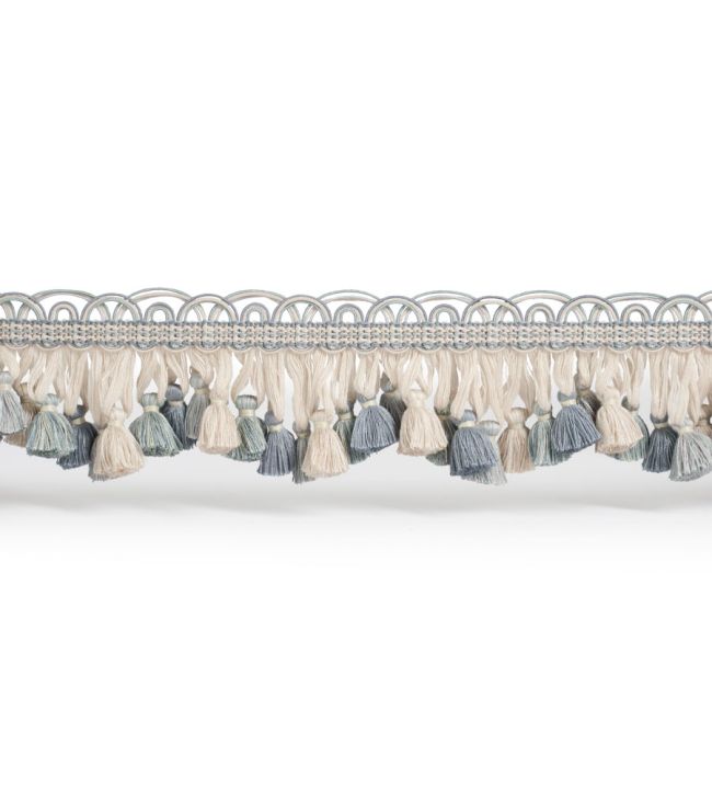 Ophelia Scallop Tassel Fringe Trimming by James Hare Blue