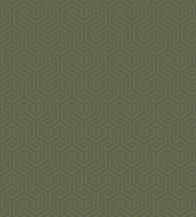 Opus Wallpaper by Arley House Moss Green
