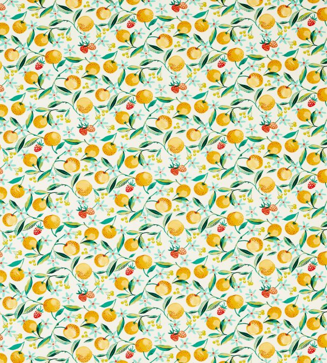 Orange Blossom Fabric by Clarke & Clarke Citron