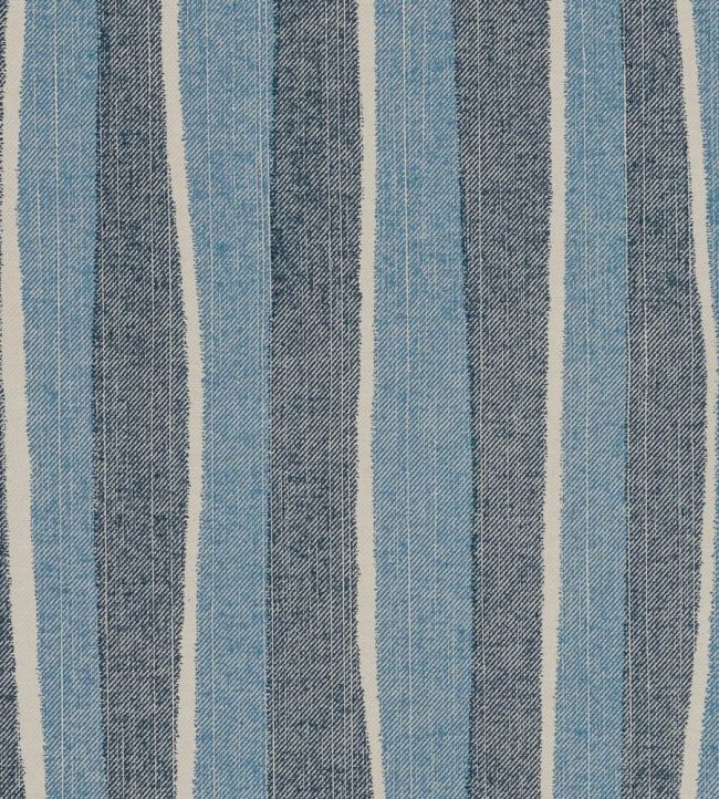 Orchard Stripe Fabric by Fermoie Blue/Navy