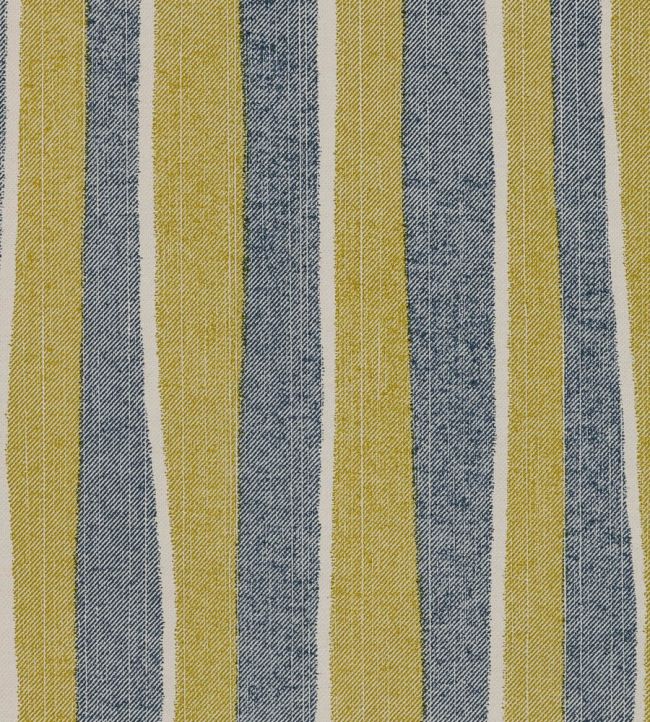 Orchard Stripe Fabric by Fermoie Yellow