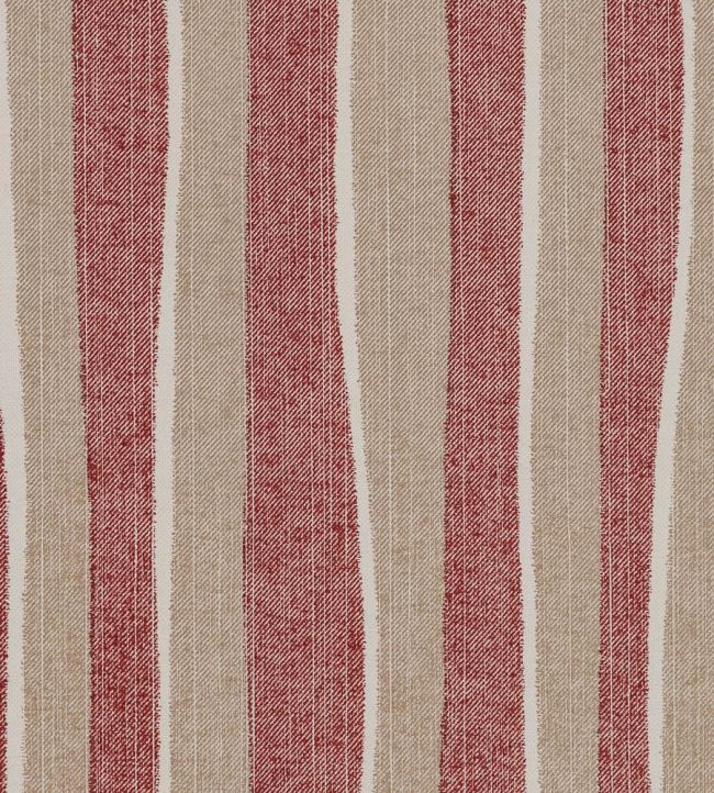 Orchard Stripe Fabric by Fermoie Raspberry