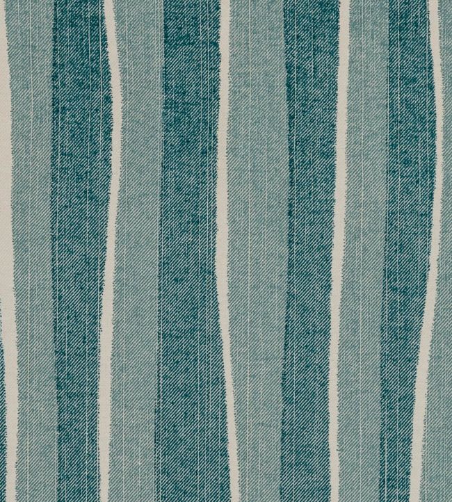 Orchard Stripe Fabric by Fermoie Ocean Blue