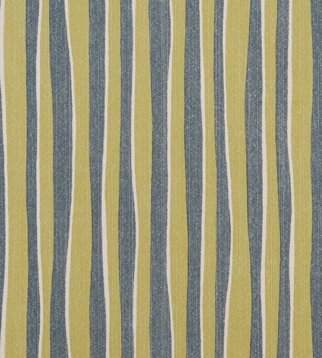 Orchard Stripe Outdoor Fabric by Fermoie Green/Blue