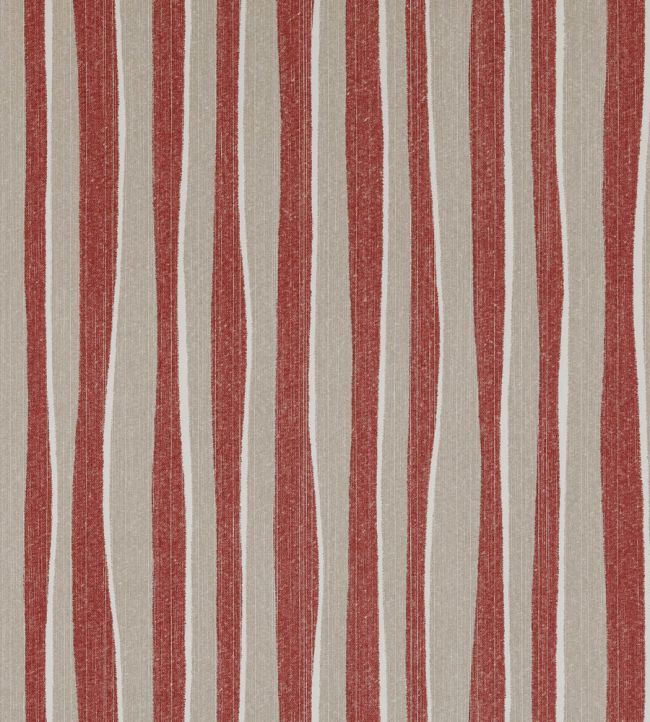 Orchard Stripe Outdoor Fabric by Fermoie Red
