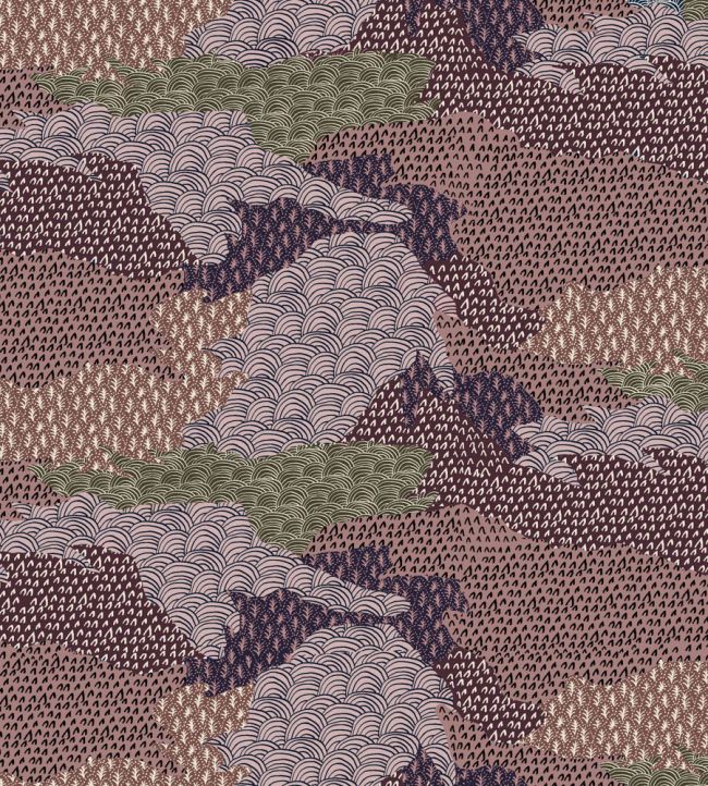 Ordnance Survey Fabric by Parker & Jules Autumn Berry