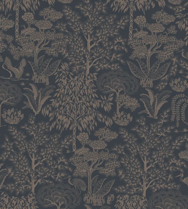 Origami Wallpaper by Eijffinger Blue/Rosegold