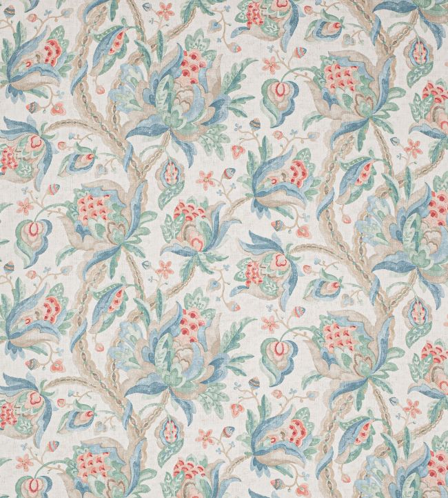 Orlando Fabric by Colefax and Fowler Coral/Sage