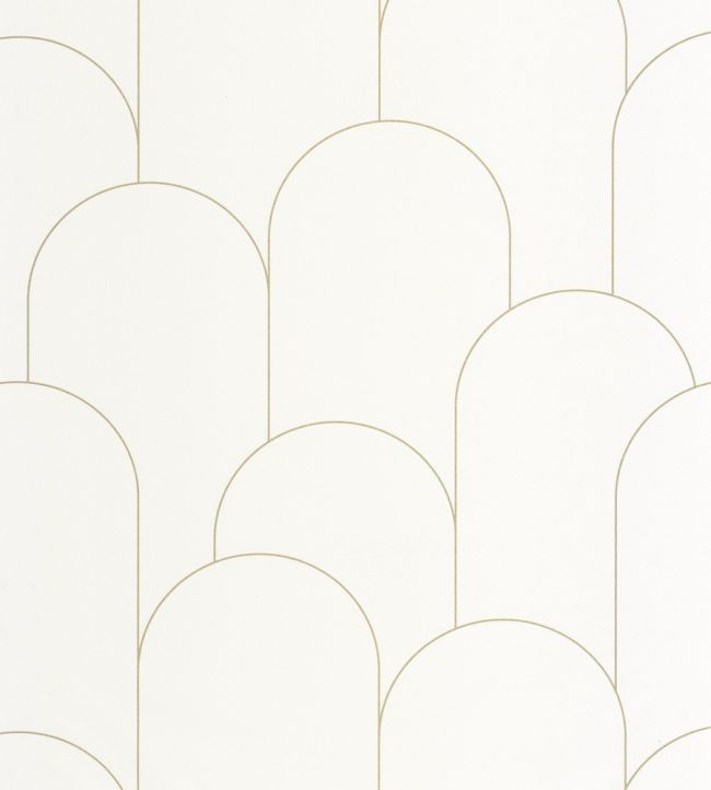 Ornament Wallpaper by Caselio Blanc Dore