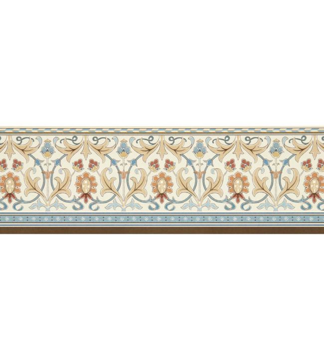 Ornamental Frieze Wallpaper by Morris & Co Linen/Woad