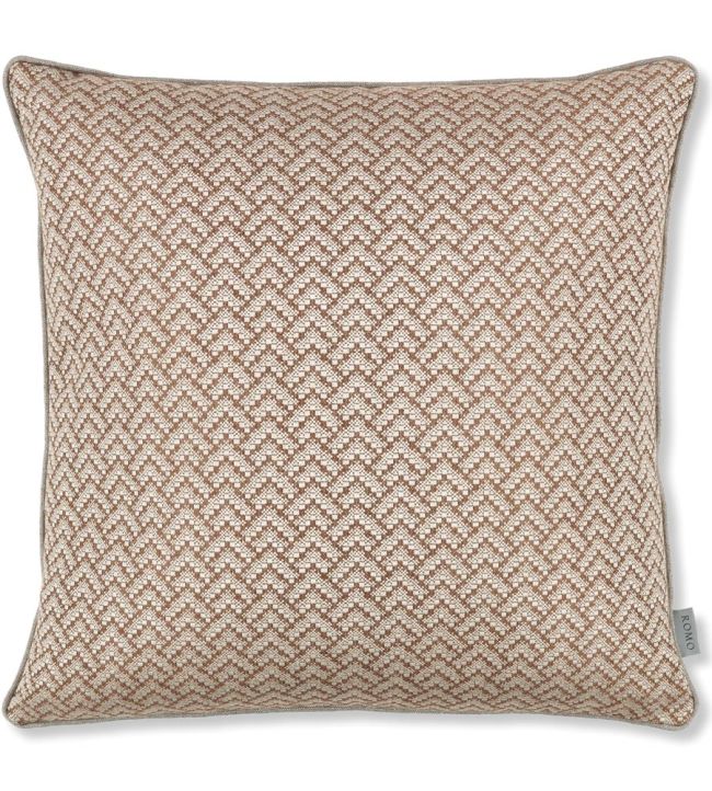 Ortico Cushion 55 x 55cm by Romo Cinnamon
