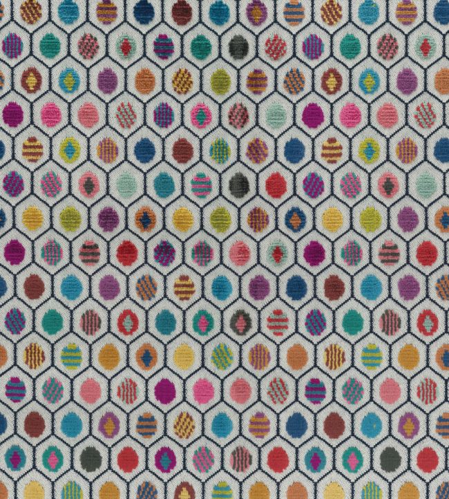 Pelangi Velvet Fabric by Osborne & Little Purple