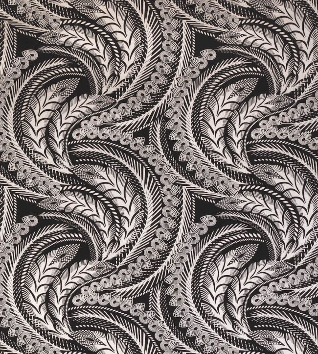 Quill Wallpaper by Osborne & Little Black/Gilver