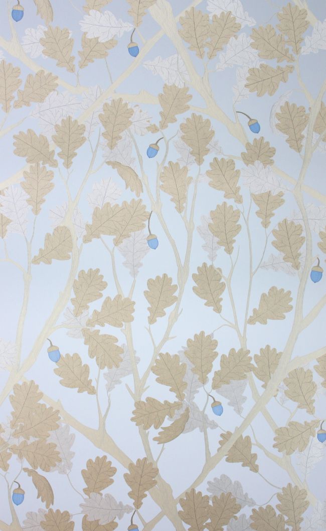 Feuille De Chene Wallpaper by Osborne & Little Sapphire/Gilver