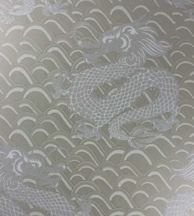 Celestial Dragon Wallpaper by Matthew Williamson Metallic Antique Gold