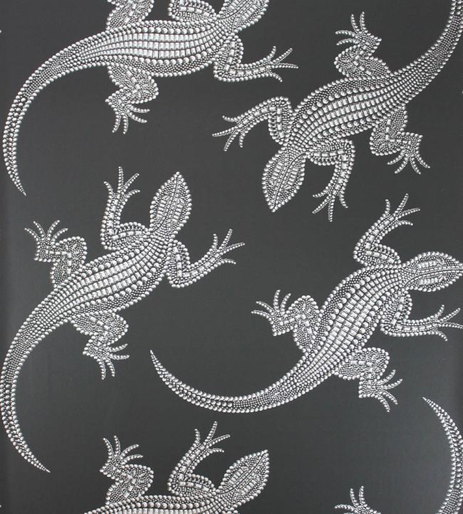 Komodo Wallpaper by Osborne & Little Black/Silver