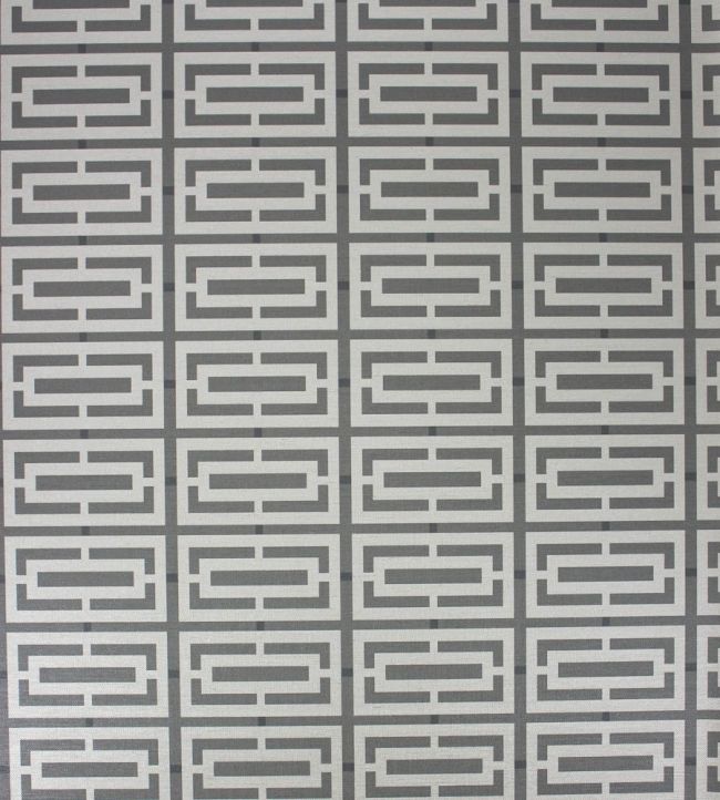 Kikko Trellis Vinyl Wallpaper by Osborne & Little Black/Pale Gilver