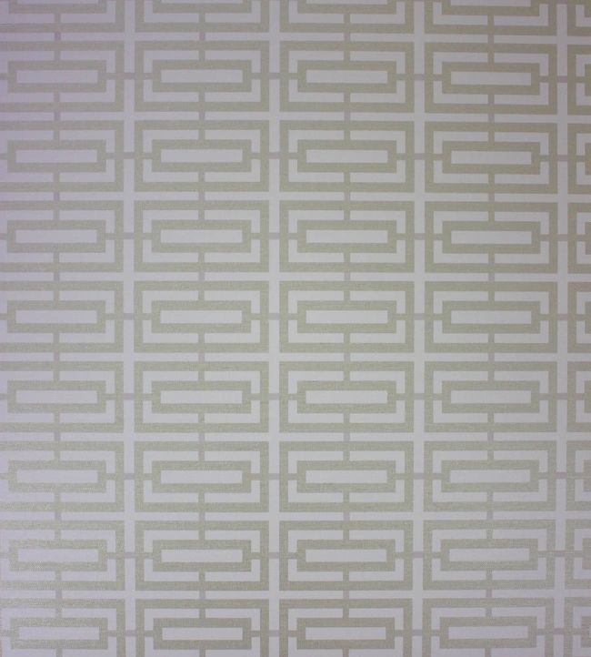 Kikko Trellis Vinyl Wallpaper by Osborne & Little Linen/Pale Gilver